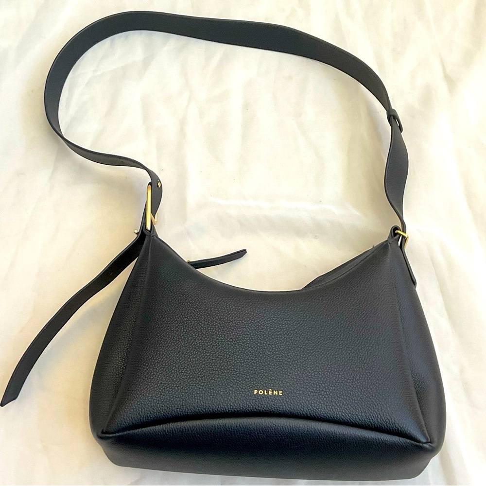 Polène Umi Black Textured Leather Purse — Excellent Condition